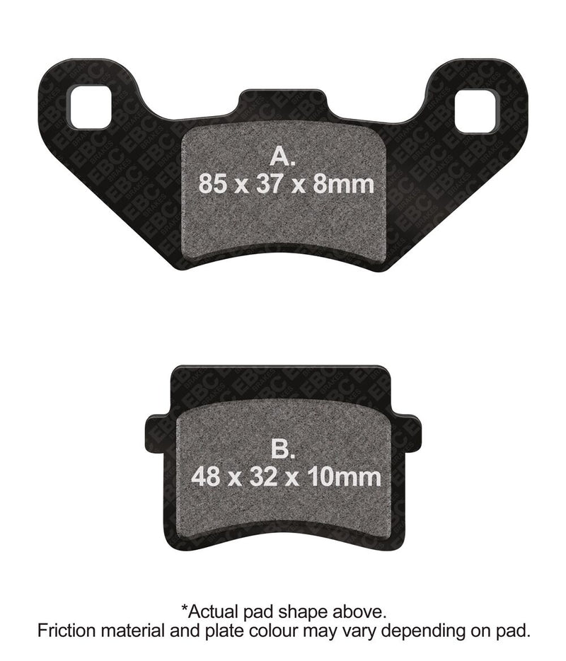 EBC SFAC Carbon Series Scooter Brake Pads for 2012-2013 MH MH10 50 Street Set