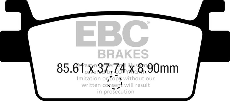 EBC SFAC Carbon Series Scooter Brake Pads for 2017-2021 KYMCO AK 550 I ABS Street Set