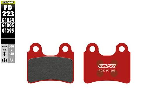 Galfer Semi-Metallic Brake Pads Multi-Purpose Off-Road Front Semi-Sintered Metal Set #FD223G1805