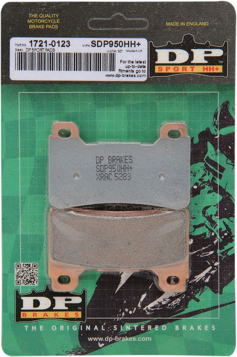 DP Brakes SDP Sport HH+ Sintered Brake Pads for 2004-2018 HONDA Front Sintered Metal Copper Alloy Set of 2 #SDP950HH+
