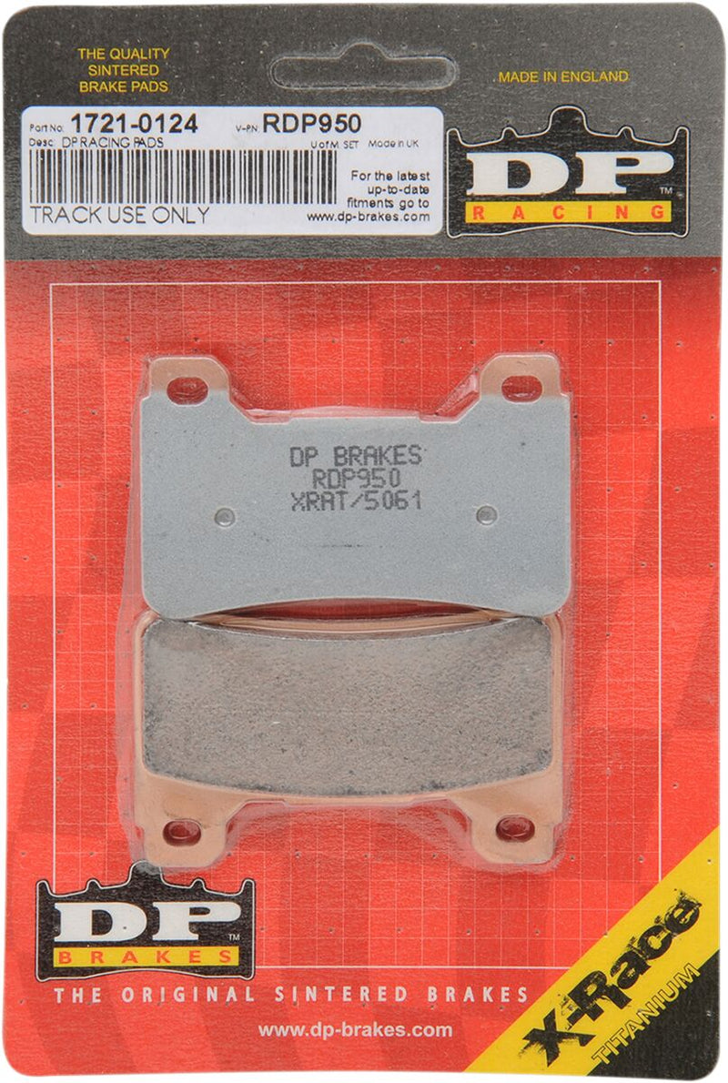 DP Brakes RDP X-Race Titanium Sintered Brake Pads for 2004-2018 HONDA RDP Racing Front Sintered Metal Copper Alloy Set of 2 #RDP950