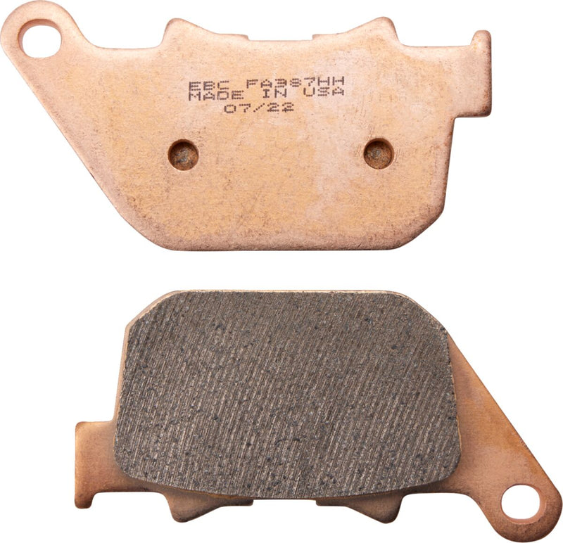 EBC HH Sintered Harley/Buell Brake Pads for 2004-2013, 2019-2020 Harley-Davidson FA-HH Series Rear Sintered Metal Copper Alloy Set of 2