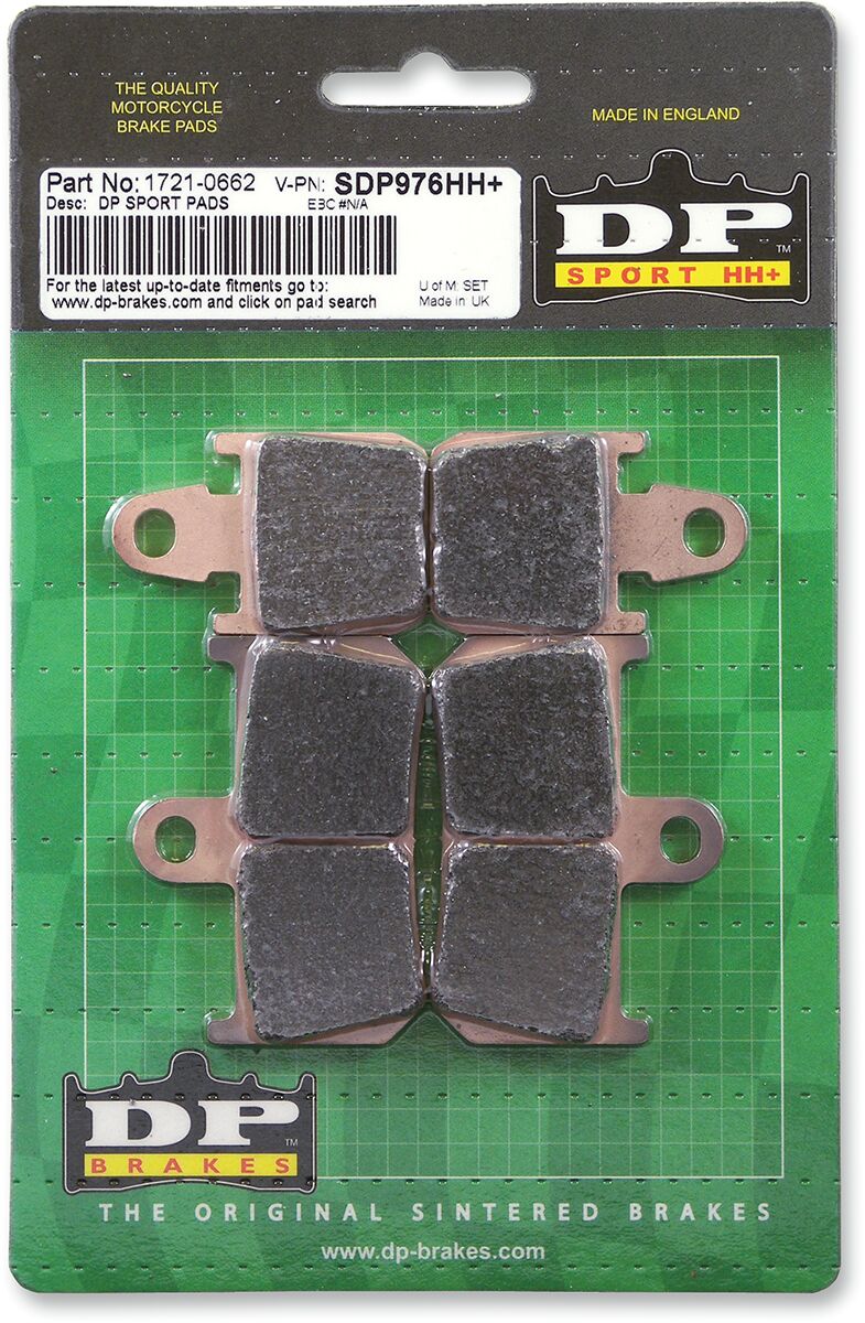 DP Brakes SDP Sport HH+ Sintered Brake Pads for 2007-2020 YAMAHA Front Sintered Metal Copper Alloy Set of 4
