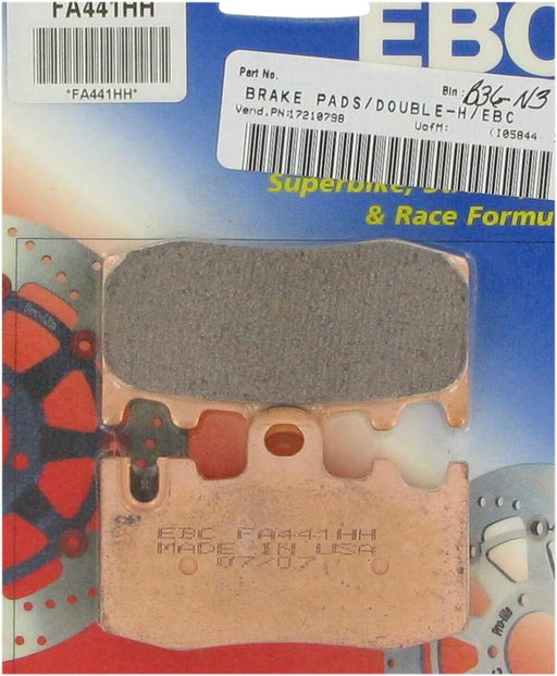 EBC Sintered "HH" Brake Pads for 2006-2008 BMW K 1200 GT ABS FA-HH Series Front Sintered Metal Copper Alloy Set of 2