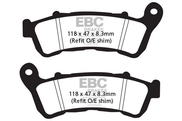 EBC EPFA Series Extreme Pro Sindered Brake Pads for 2004-2020 HONDA Street Front Front Left Sintered Metal Set