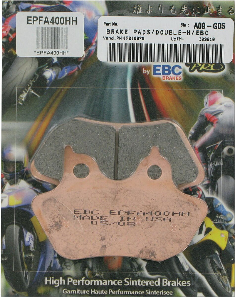 EBC Extreme Performance Sintered "EPFA" Brake Pads for 2000-2007 Harley-Davidson EPFA-HH Series Front Rear Sintered Metal Copper Set of 2