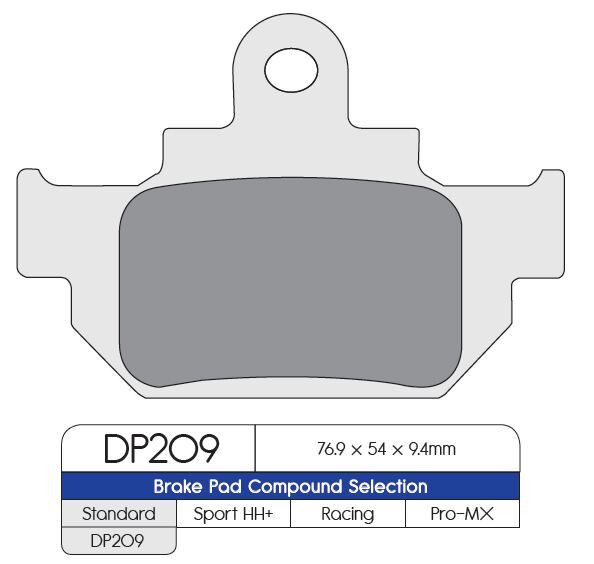 DP Brakes Standard Sintered Metal Brake Pads for 1985-1989 SUZUKI DR 600 Multi-Purpose Front Pair