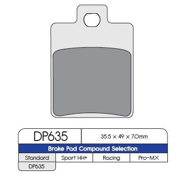 DP Brakes Standard Sintered Metal Brake Pads Multi-Purpose Front Rear Pair #DP635