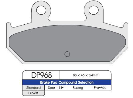 DP Brakes Standard Sintered Metal Brake Pads for 2002-2020, 2022-2024 SUZUKI Multi-Purpose Rear Copper Alloy Pair