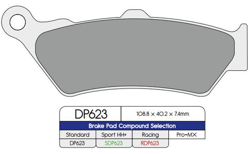 DP Brakes RDP Race Pads/X-Race Titanium Pads Brake Pad Track Front Rear Sintered Metal Copper Alloy Pair
