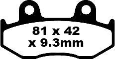 EBC SFA-HH Series Sindered Scooter Brake Pads for 2000-2011 HONDA Street Front Sintered Metal Pair