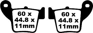 EBC TT Sport Carbon Fusion Brake Pads Off-Road Rear Sintered Metal Pair
