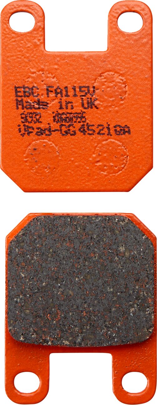 EBC Semi-Sintered "V" Brake Pads FA-V Series Front Rear Semi-Sintered Metal Copper Set of 2
