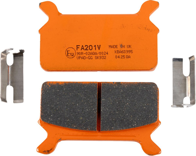 EBC Harley/Buell Brake Pads for 1986-1999 Harley-Davidson FA-V Series Rear Right Semi-Sintered Metal Copper Set of 2