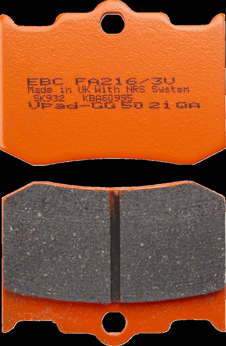 EBC Semi-Sintered "V" Brake Pads for 2002-2003 INDIAN SPIRIT 88 FA-V Series Front Left Semi-Sintered Metal Copper Set of 2