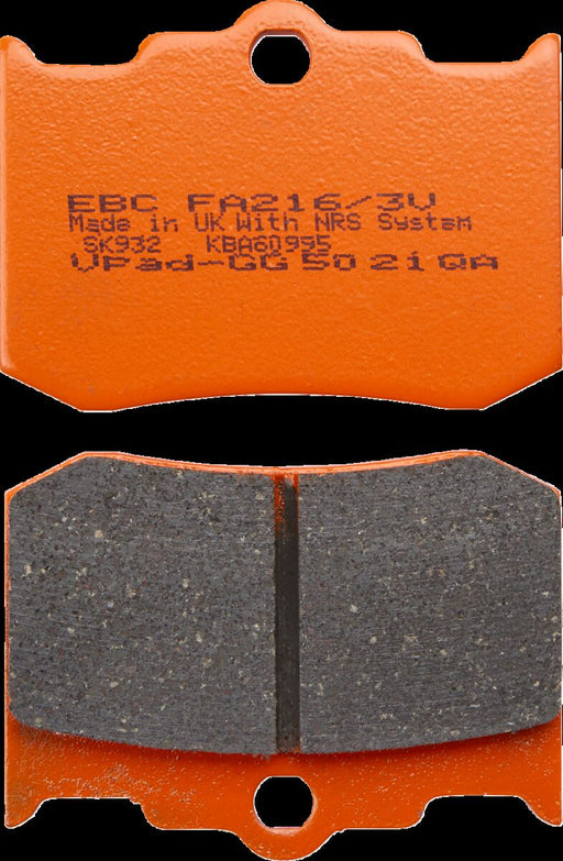 EBC Semi-Sintered "V" Brake Pads for 2002-2003 INDIAN SPIRIT 88 FA-V Series Front Left Semi-Sintered Metal Copper Set of 2