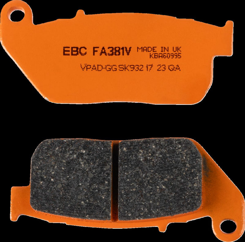 EBC Harley/Buell Brake Pads for 2004-2013 Harley-Davidson FA-V Series Front Semi-Sintered Metal Copper Set of 2