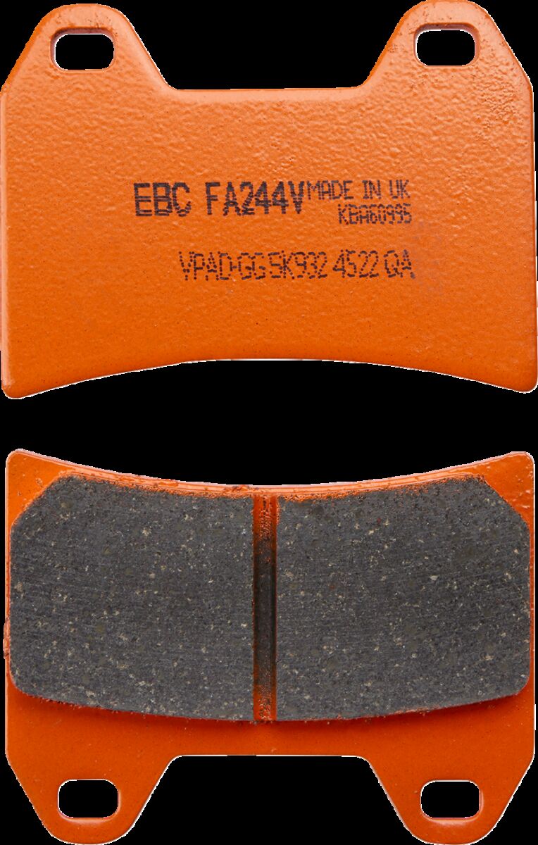 EBC Semi-Sintered "V" Brake Pads FA-V Series Front Semi-Sintered Metal Copper Set of 2