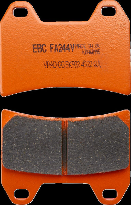 EBC Semi-Sintered "V" Brake Pads FA-V Series Front Semi-Sintered Metal Copper Set of 2