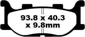 EBC SFA-HH Series Sindered Scooter Brake Pads Street Front Rear Sintered Metal Pair