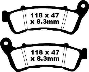 EBC SFA-HH Series Sindered Scooter Brake Pads Street Front Sintered Metal Pair