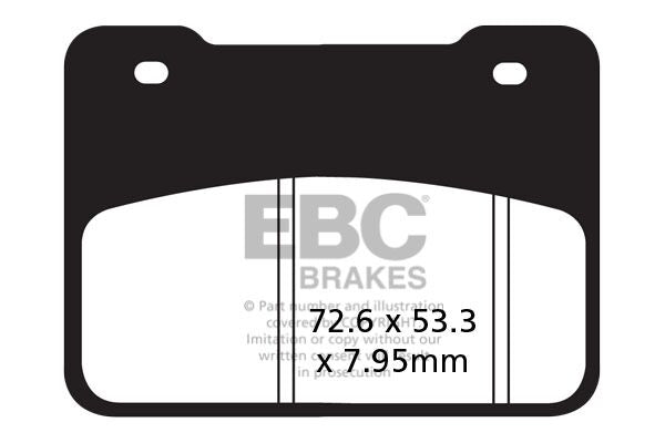 EBC SFA-HH Series Sindered Scooter Brake Pads Street Front Sintered Metal Pair