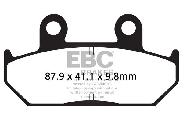 EBC Vee Semi-Sintered Brake Pads for 1988-2000 HONDA Street Front Semi-Sintered Metal Semi-Metallic Pair