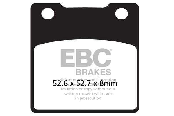 EBC Vee Semi-Sintered Brake Pads for 1979-1981, 1989-2006 KAWASAKI Street Rear Semi-Sintered Metal Semi-Metallic Pair