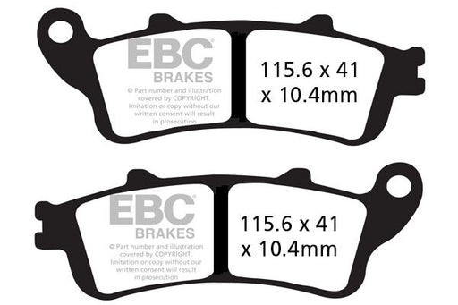 EBC Vee Semi-Sintered Brake Pads for 2001-2016 HONDA Street Rear Semi-Sintered Metal Semi-Metallic Pair