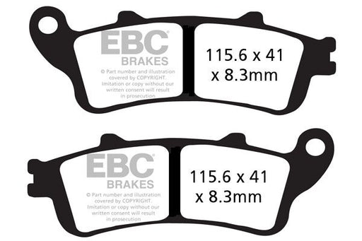 EBC Vee Semi-Sintered Brake Pads for 2002-2019 HONDA Street Rear Semi-Sintered Metal Semi-Metallic Pair