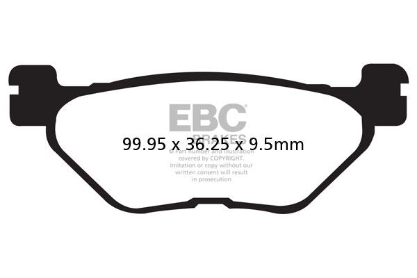 EBC Vee Semi-Sintered Brake Pads for 2001-2022 YAMAHA Street Rear Semi-Sintered Metal Semi-Metallic Pair