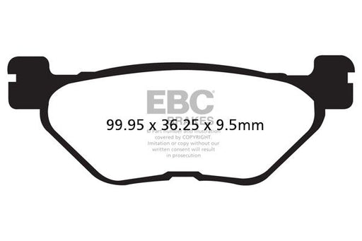 EBC Vee Semi-Sintered Brake Pads for 2001-2022 YAMAHA Street Rear Semi-Sintered Metal Semi-Metallic Pair