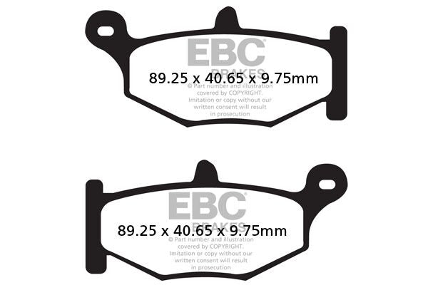 EBC Vee Semi-Sintered Brake Pads for 2006-2010, 2013-2026 SUZUKI Street Rear Semi-Sintered Metal Semi-Metallic Pair