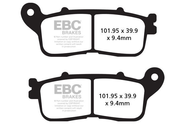 EBC FA-HH Series Sindered Brake Pads for 2011-2020 HONDA VFR 1200 Street Rear Sintered Metal Pair