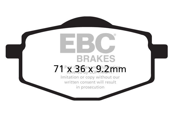 EBC SFA-HH Series Sindered Scooter Brake Pads Street Front Rear Sintered Metal Pair