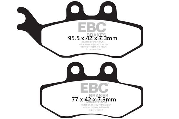 EBC SFA-HH Series Sindered Scooter Brake Pads Street Front Sintered Metal Pair