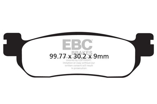 EBC SFA-HH Series Sindered Scooter Brake Pads for 1998-2003, 2005-2020 YAMAHA Street Rear Sintered Metal Pair