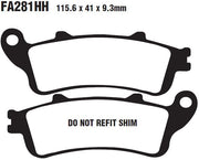 EBC SFA-HH Series Sindered Scooter Brake Pads Street Front Sintered Metal Pair