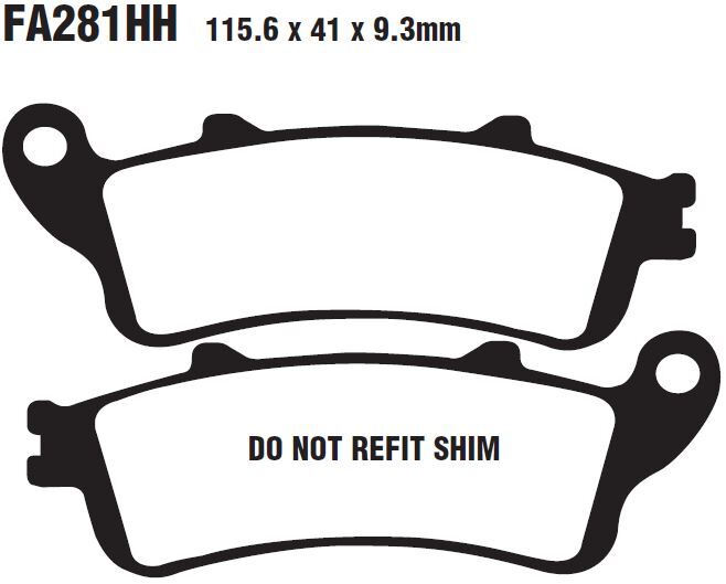 EBC SFA-HH Series Sindered Scooter Brake Pads Street Front Sintered Metal Pair