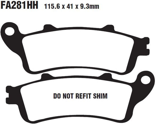 EBC SFA-HH Series Sindered Scooter Brake Pads Street Front Sintered Metal Pair