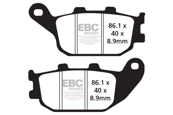 EBC SFA-HH Series Sindered Scooter Brake Pads for 2001-2004 HONDA NSS 250 Street Rear Sintered Metal Pair