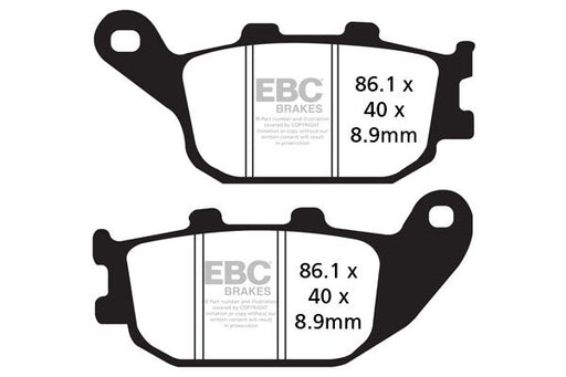EBC SFA-HH Series Sindered Scooter Brake Pads for 2001-2004 HONDA NSS 250 Street Rear Sintered Metal Pair