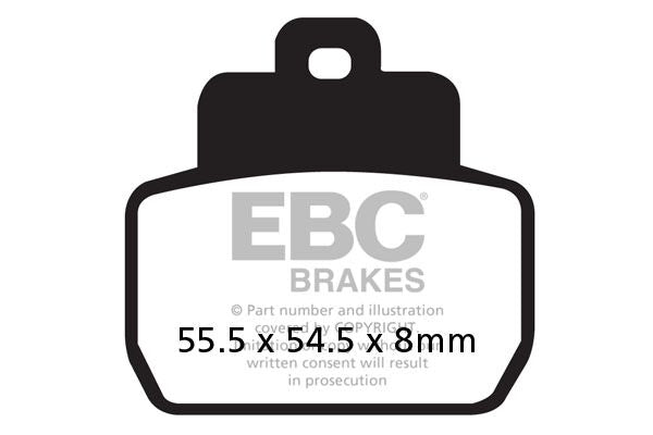EBC SFA-HH Series Sindered Scooter Brake Pads for 2004-2009 PIAGGIO Street Rear Sintered Metal Pair