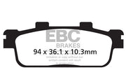 EBC SFA-HH Series Sindered Scooter Brake Pads for 2005-2016, 2018-2020 SYM Street Front Rear Sintered Metal Pair