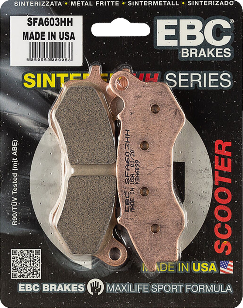 EBC Scooter "SFA" Double-H Sintered Brake Pads SFA-HH Series Front Sintered Metal Copper Alloy Set of 2