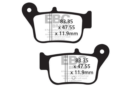 EBC SFA-HH Series Sindered Scooter Brake Pads for 2012-2016, 2019 SYM MAXSYM Street Rear Sintered Metal Pair