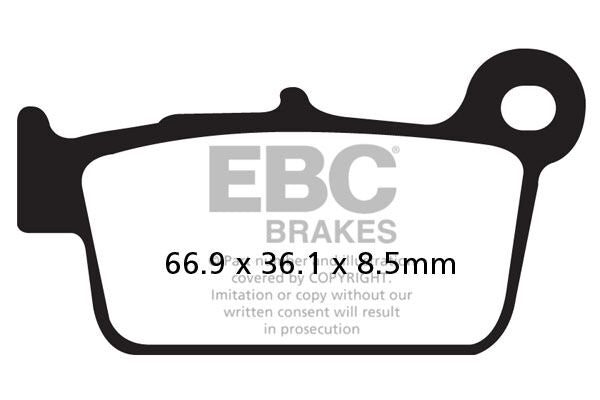 EBC R Series Heavy Duty Sindered Brake Pads Off-Road Rear Sintered Metal Pair
