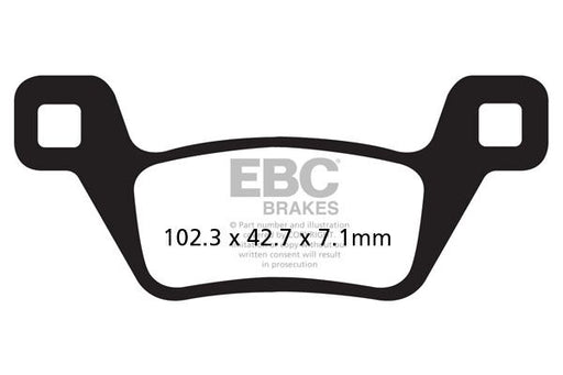 EBC R Series Heavy Duty Sindered Brake Pads for 2012-2018 KYMCO Off-Road Rear Sintered Metal Pair