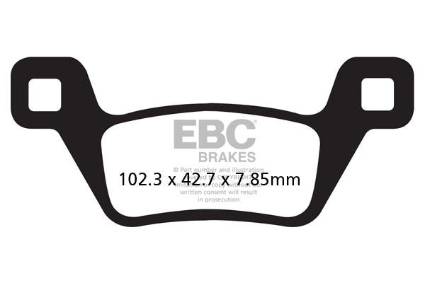 EBC R Series Heavy Duty Sindered Brake Pads for 2012-2018 KYMCO Off-Road Front Sintered Metal Pair
