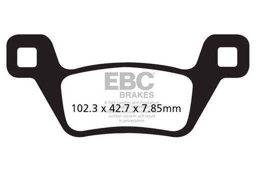 EBC R Series Heavy Duty Sindered Brake Pads for 2012-2018 KYMCO Off-Road Front Sintered Metal Pair